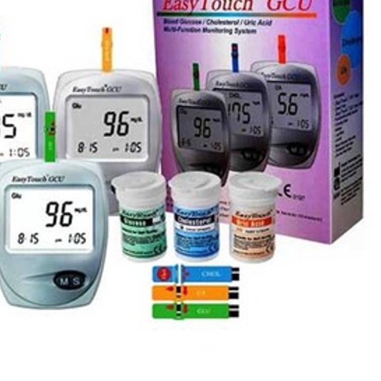 EasyTouch GCU / Alat Easy touch GCU 3in1 Test Gula Darah Asam Urat Kolestrol Easytouch Alat Cek Kole