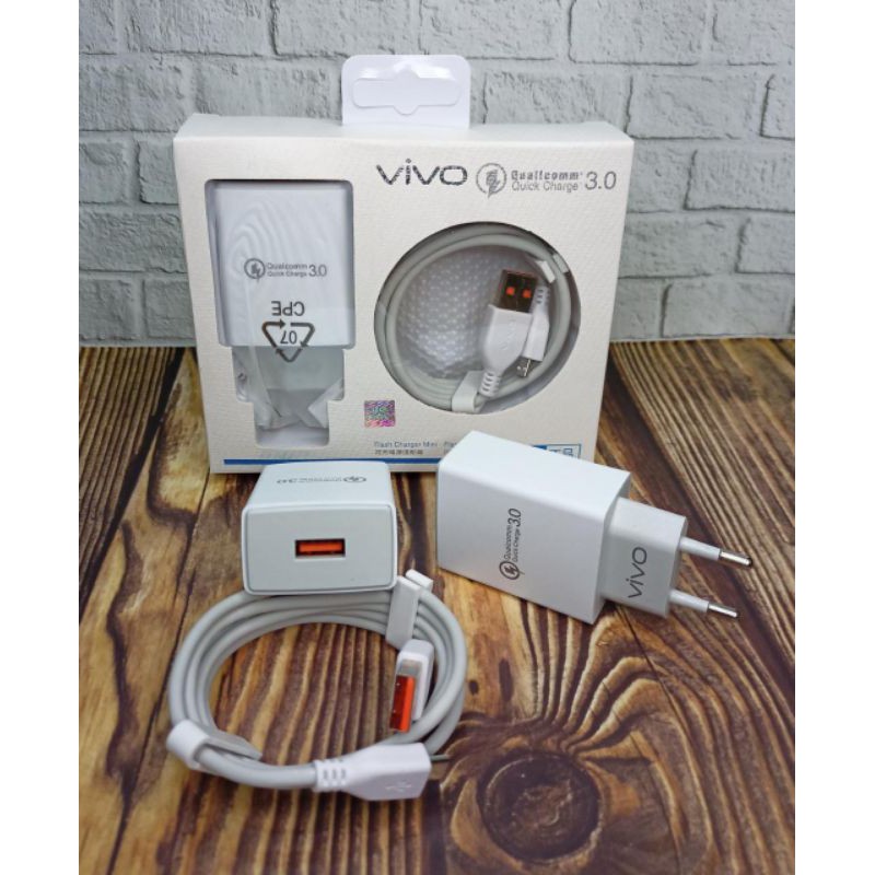 Charger Original Vivo Fast Charging Casan Vivo Quallcomm Quick Charger 3.0 Kabel Usb Micro - Tipe C