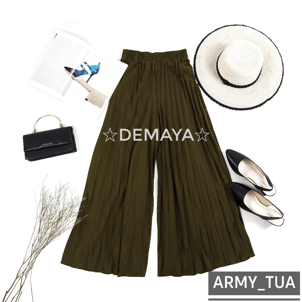 Kulot Plisket Celana Plisket EKONOMIS Demaya 883 Pleats Pant Kulot Prisket Kulot Panjang Plisket