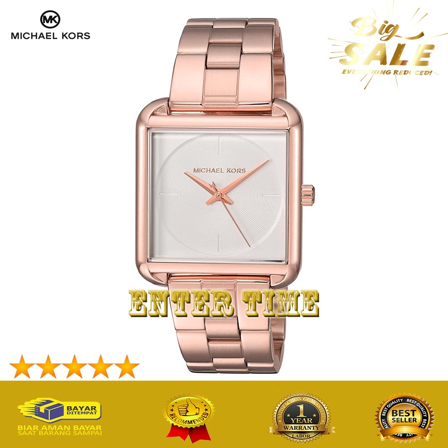 BIG SALE  JAM TANGAN WANITA BRANDED MICHAEL KORS TYPE MK3645 STAINLESS JAM TANGAN KASUAL WANITA TERB