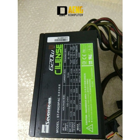 Power Supply PSU Power Suplay Psu PC Seventeam CILENSE 620 Watt 80 Plus Bronze