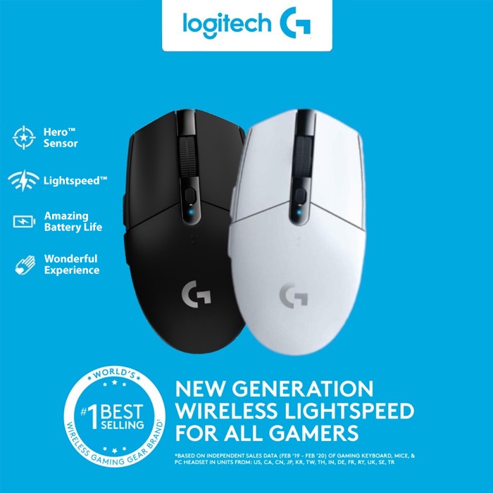 Logitech G304 Lightspeed WIRELESS GAMING MOUSE MACRO 12K DPI