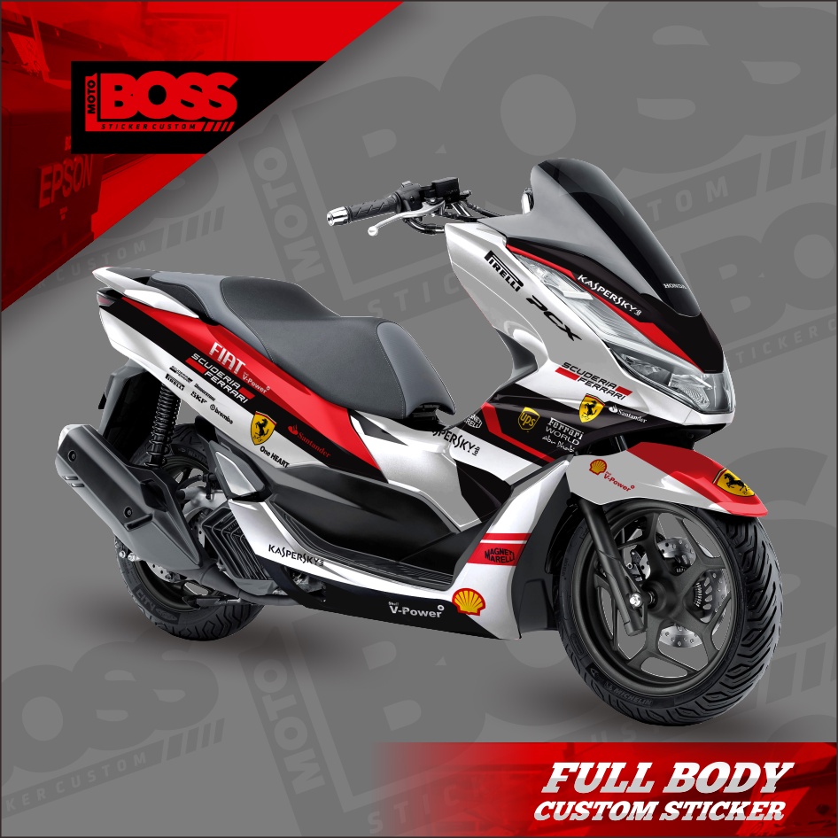 Decal Sticker Stiker Honda PCX 160 Full Body Striping dekal stiker Full Body PCX 160 Motif wferari