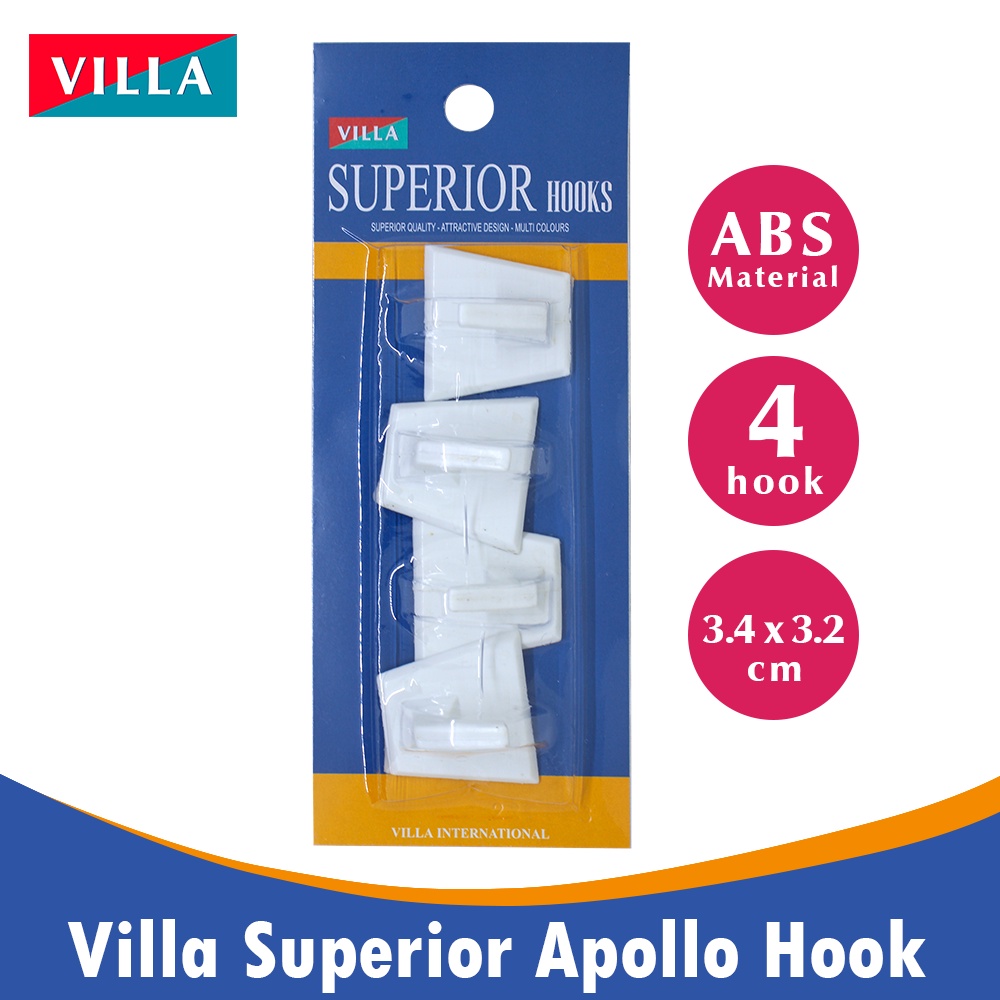 Ktmstore Villa Superior Apollo Hook Gantungan baju Kail Tempel Kuat 2201-1050