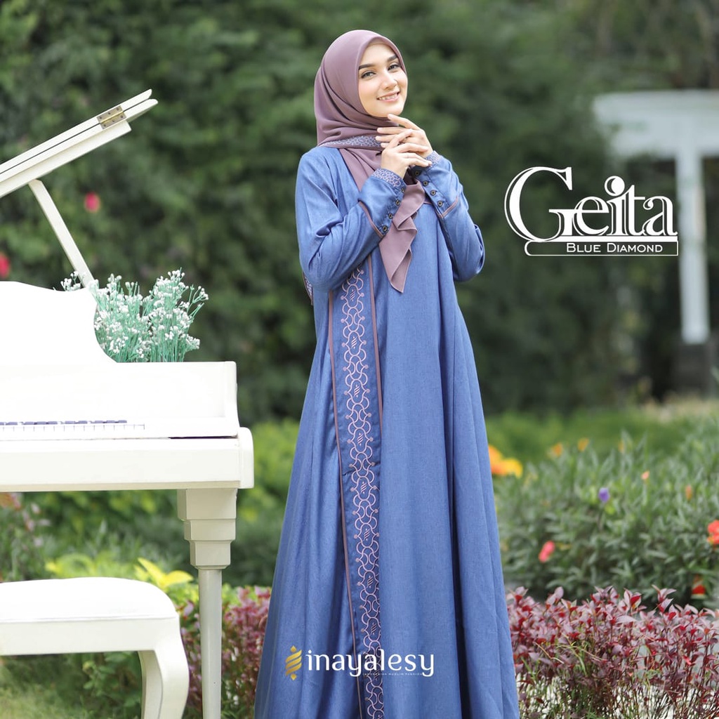 GAMIS INAYA GEITA SEGIEMPAT HIJAB - GAMIS POLOS ORI INAYALESY