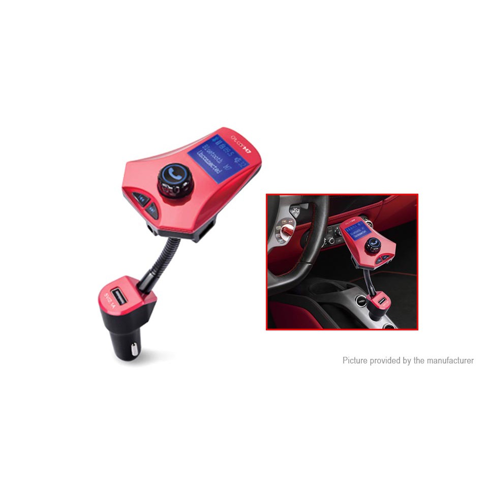 M7 Bluetooth Hands Free Car Kit Car MP3 Player FM Transmitter Dual USB Car-Charger Large Screen