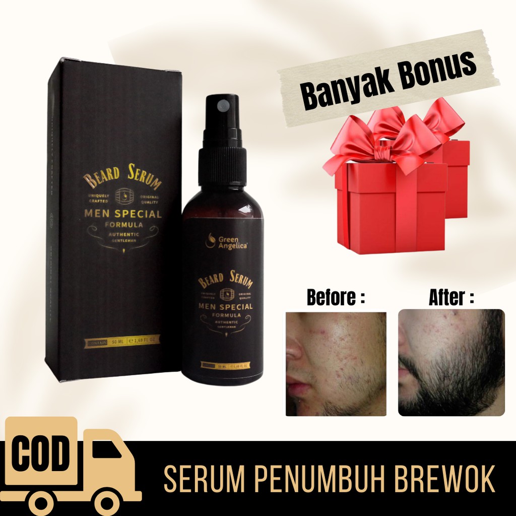 Penumbuh Brewok Dan Alis Green Angelica Beard Serum Penumbuh Jenggot