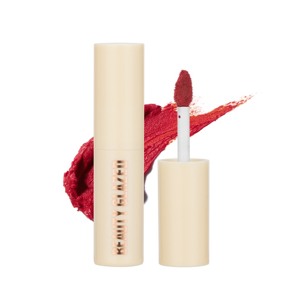 KEMASAN PUTIH ORIGINAL BEAUTY GLAZED WHITE CHOCOLATE NEW LIPSTICK MATTE LONG-LASTING SMOOTH LIQUID LIP GLOSS COSMETICS