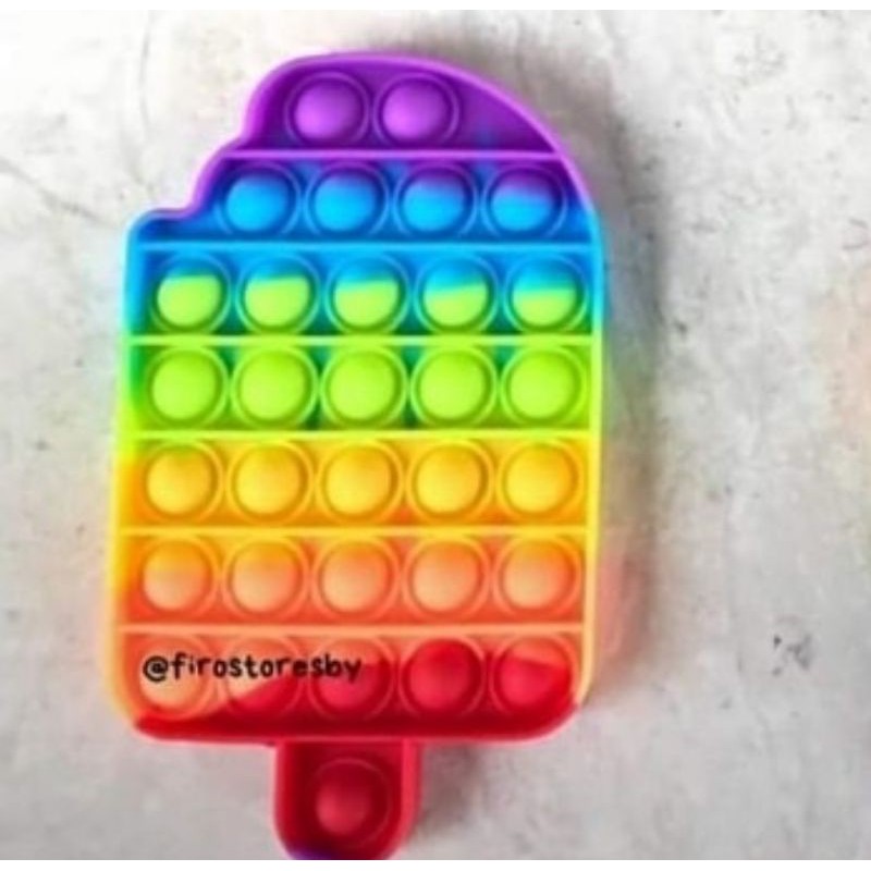 IMPORT) POP IT RAINBOW POP IT ES CREAM STIK PASTEL-3