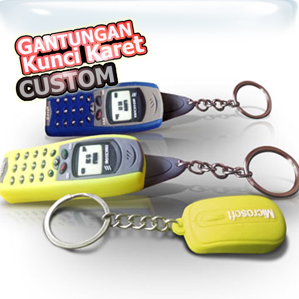TEMPAT BIKIN GANTUNGAN KUNCI KARET GANCI CUSTOM KEYCHAINS RUBBER DESAIN BEBAS PEMASARAN JAKARTA