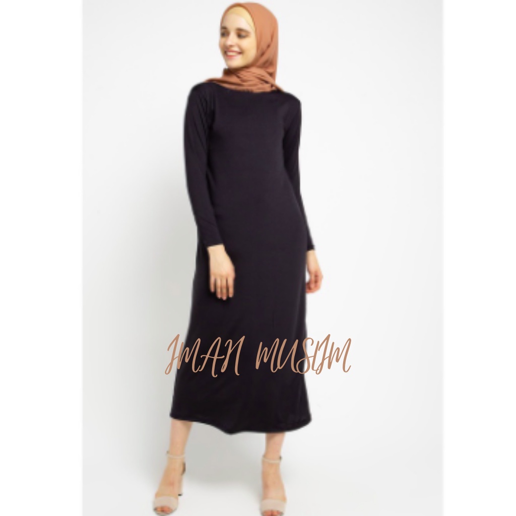 Best quality // Inner Manset Gamis Dres Spandek Licin Jersey Premium Inner Dress Lengan Panjang Manset Gamis