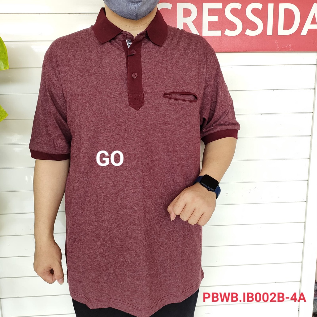 gof PBWB CRESSIDA BIG SIZE POLO T-SHIRT Pakaian Pria Atasan Kaos Polo Berkerah Wangky Polo Lengan Pendek