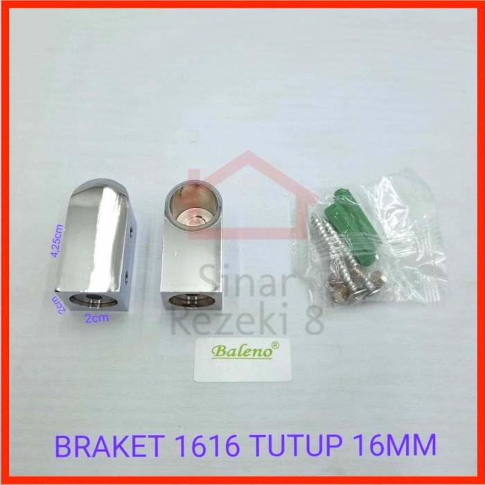 Bracket TUTUP 16 mm 5/8" inch / Ujung Topi Pipa Bulat Stainless Towel Kualitas Terjamin