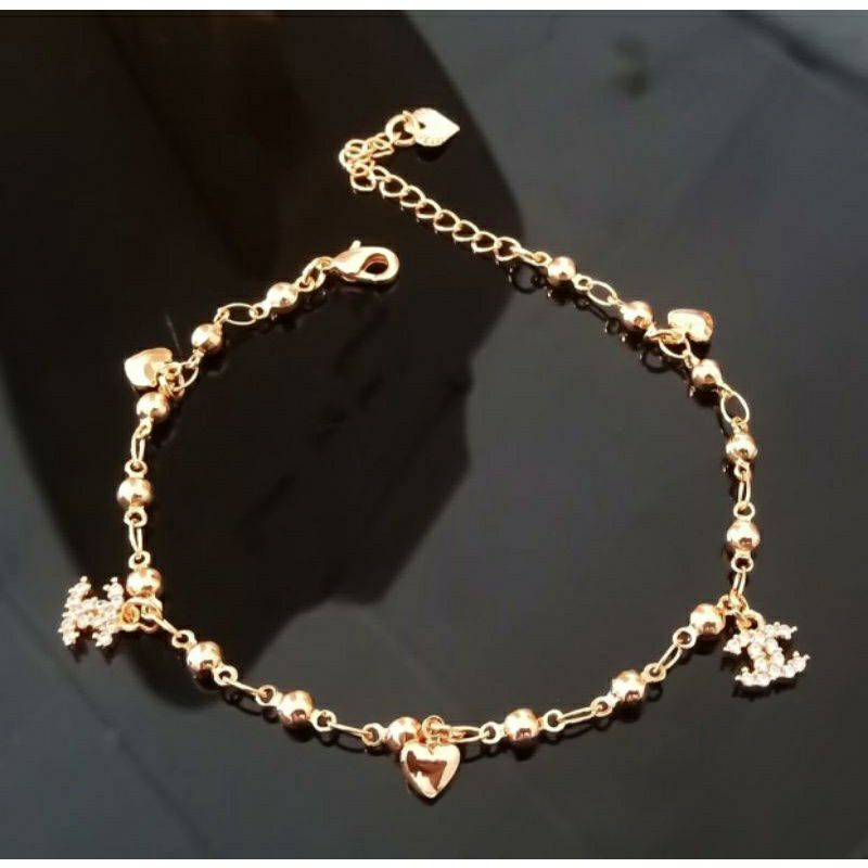 Fourfashion Gelang xuping lapis emas terlaris 24k