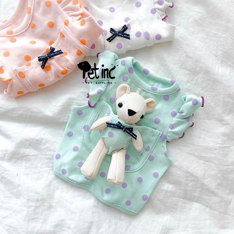 Mignonne  dotty crumble top free bear doll (bisa lepas)