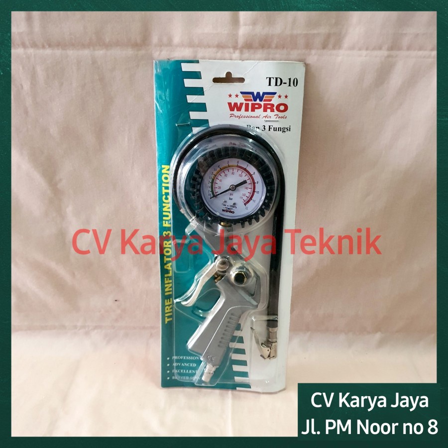 Pengisi Angin Ban + Meteran WIPRO / Tire Inflator 3 Function