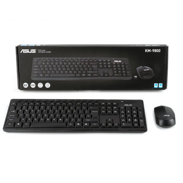 COMBO KEYBOARD + MOUSE WIRELESS ASUS KM-9800 | Keyboard Dan Mouse Asus Wireless