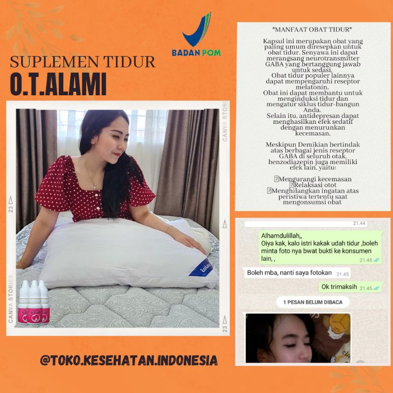 OBAT TIDUR BISA DICAIRKAN ALAMI | HALAL | PASUSTRI | WANITA