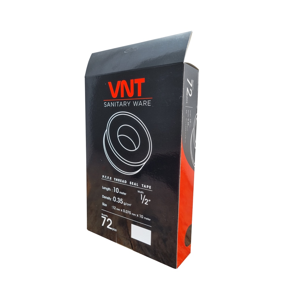 VNT Seal Tape 1/2 inch 10 Meter P.T.F.E Sealtape Isolasi Pipa Kran Siltip PTFE