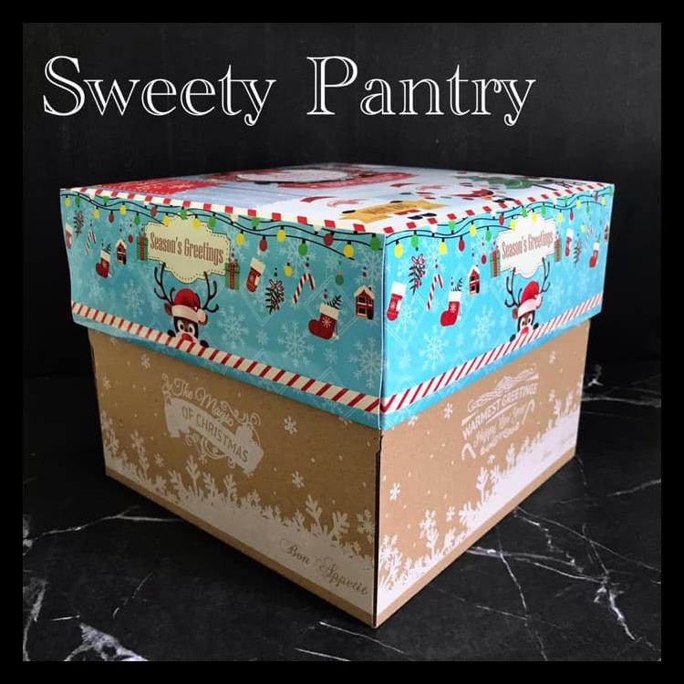 

(BAYAR DITEMPAT) DUS KUE / PACKAGING KUE / CAKE BOX NATAL 22X22X18CM BA KODE 943