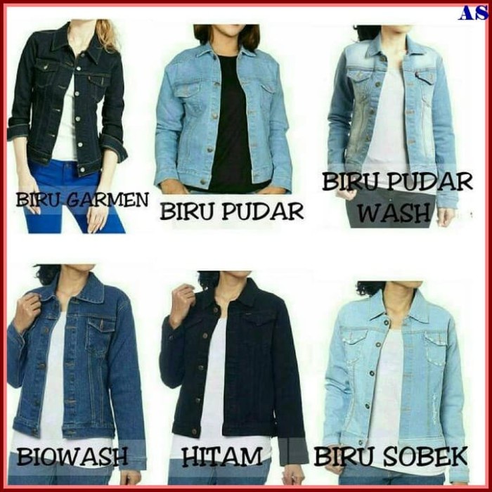 Promo Jaket Jeans Levis Cewek Wanita Murah Variasi Sobek Nih