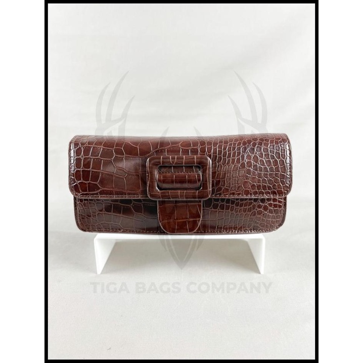 Tigabags Sabrina Croco Clutch ( Tas Wanita / Clutch Wanita)