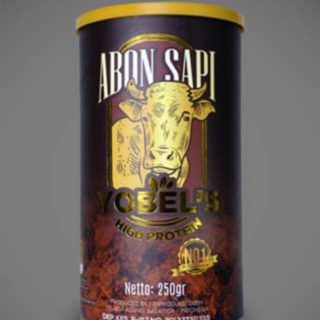 Yobels abon sapi terbuat dari daging sapi pilihan dan diolah secara higienis tersedia manis & pedas