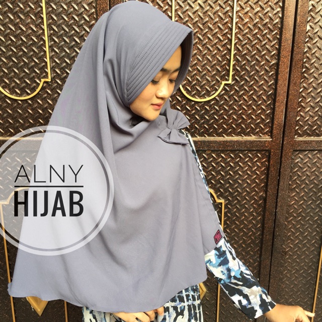 Alny Hijab - Jilbab Instan Khimar Jumbo Belah Tengah Kupu / Khimar Pet Jumbo Belah Kupu Hijab Syari