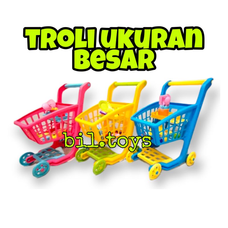 MAINAN TROLEY BELANJA SUPER MARKET/ KERANJANG DORONG KGP 89 MAINAN ANAK PEREMPUAN TROLI DORONG ANAK