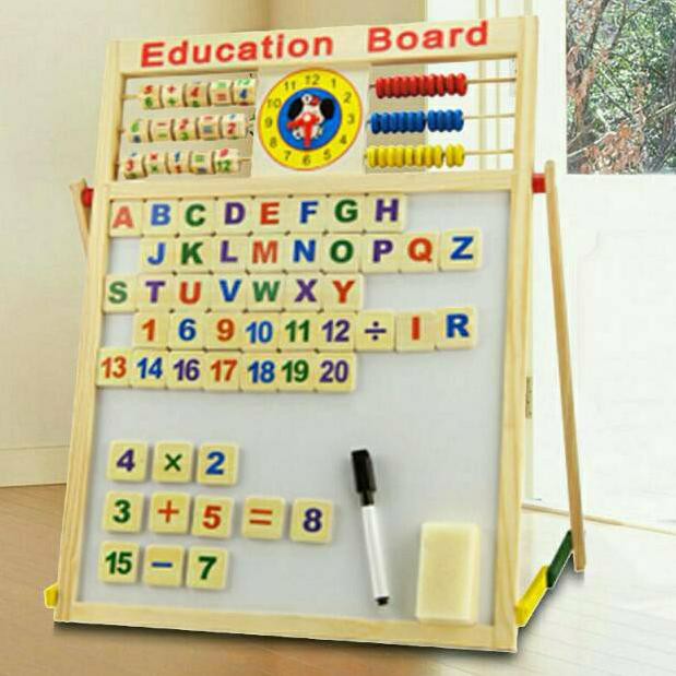 

Papan Table Learning Board / Papan Edukasi / Edukasi Whiteboard Blackboard Papan Tulis Anak 2 Sisi
