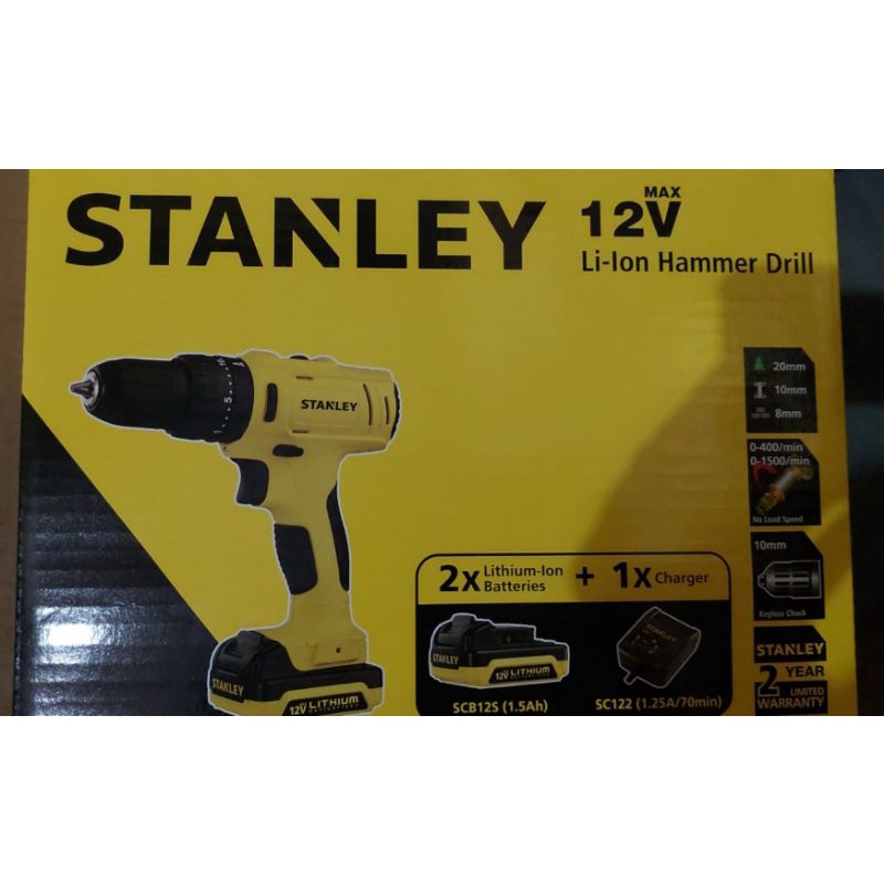 Stanley SCH121S2 Bor Tembok Hammer Drill Cordless