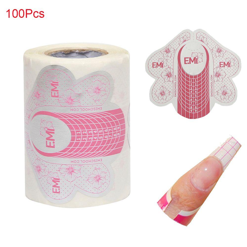 Mxbeauty Nampan Kertas Kuku Dekorasi Profesional Stiker Akrilik Panduan Ekstensi DIY Tukang UV Gel Nail Art