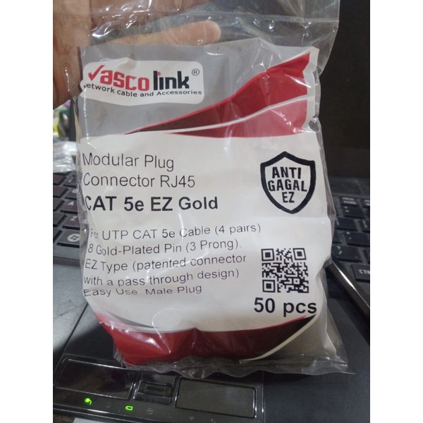 RJ45 CAT5E VASCOLINK ANTI GAGAL