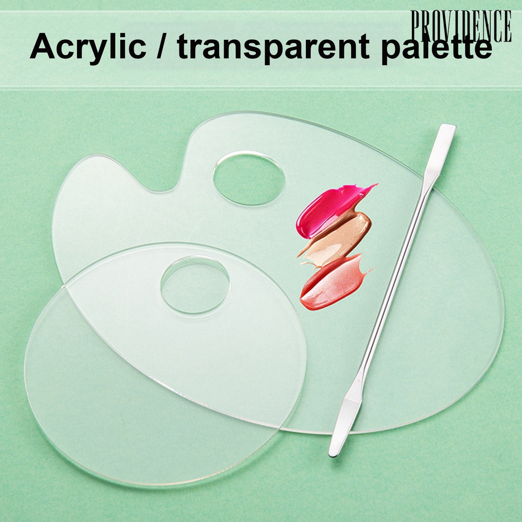 Providence 1Set Transparent Palette Easy to Clean Anti-compressive Acrylic Transparent Makeup Nail Palette for Personal Use
