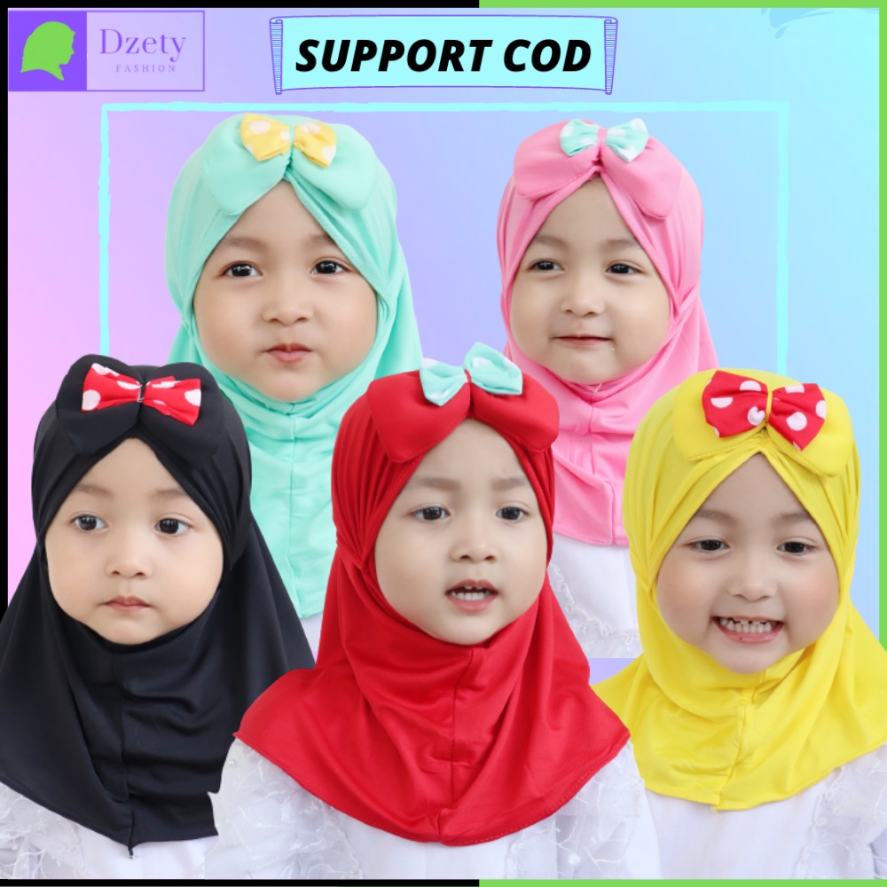 DZETY Jilbab Kerudung Hijab Krudung Anak Bayi Premium Murah Adem Ringan Lembut Nyaman Lucu Umur Usia