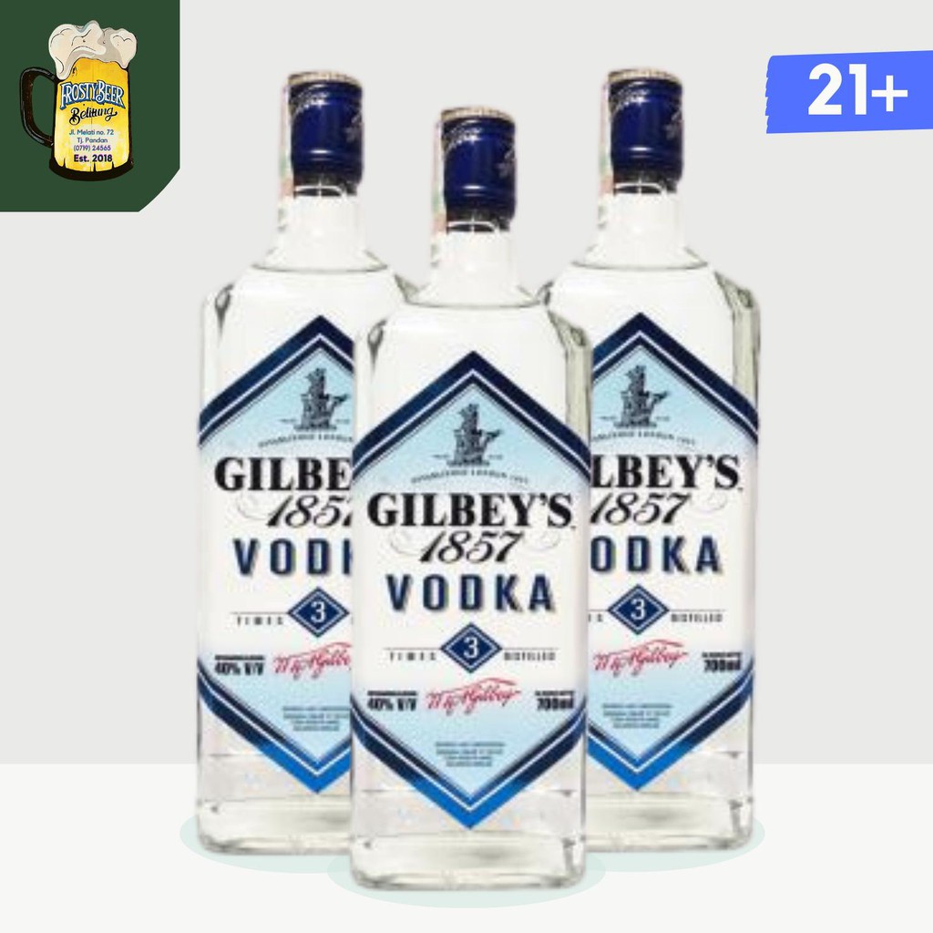 Jual Gilbeys Vodka 40 700 ml Three Times Distilled Gilbey's
