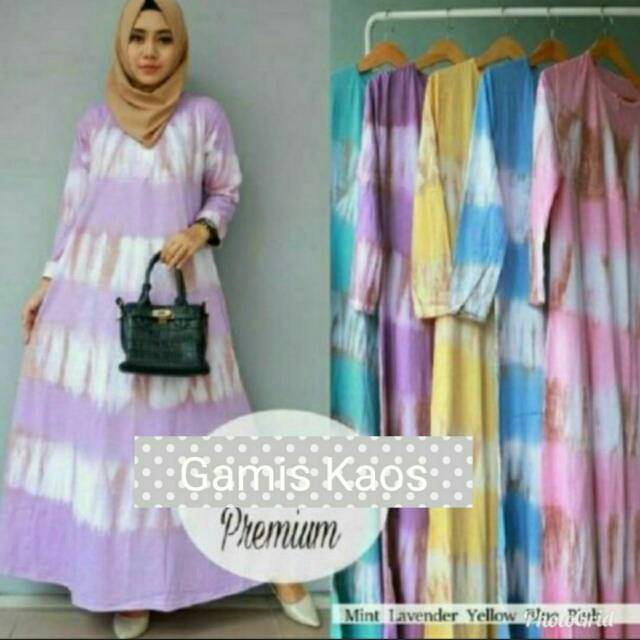 Gamis kaos Premium Bahan COTTON COMBAD