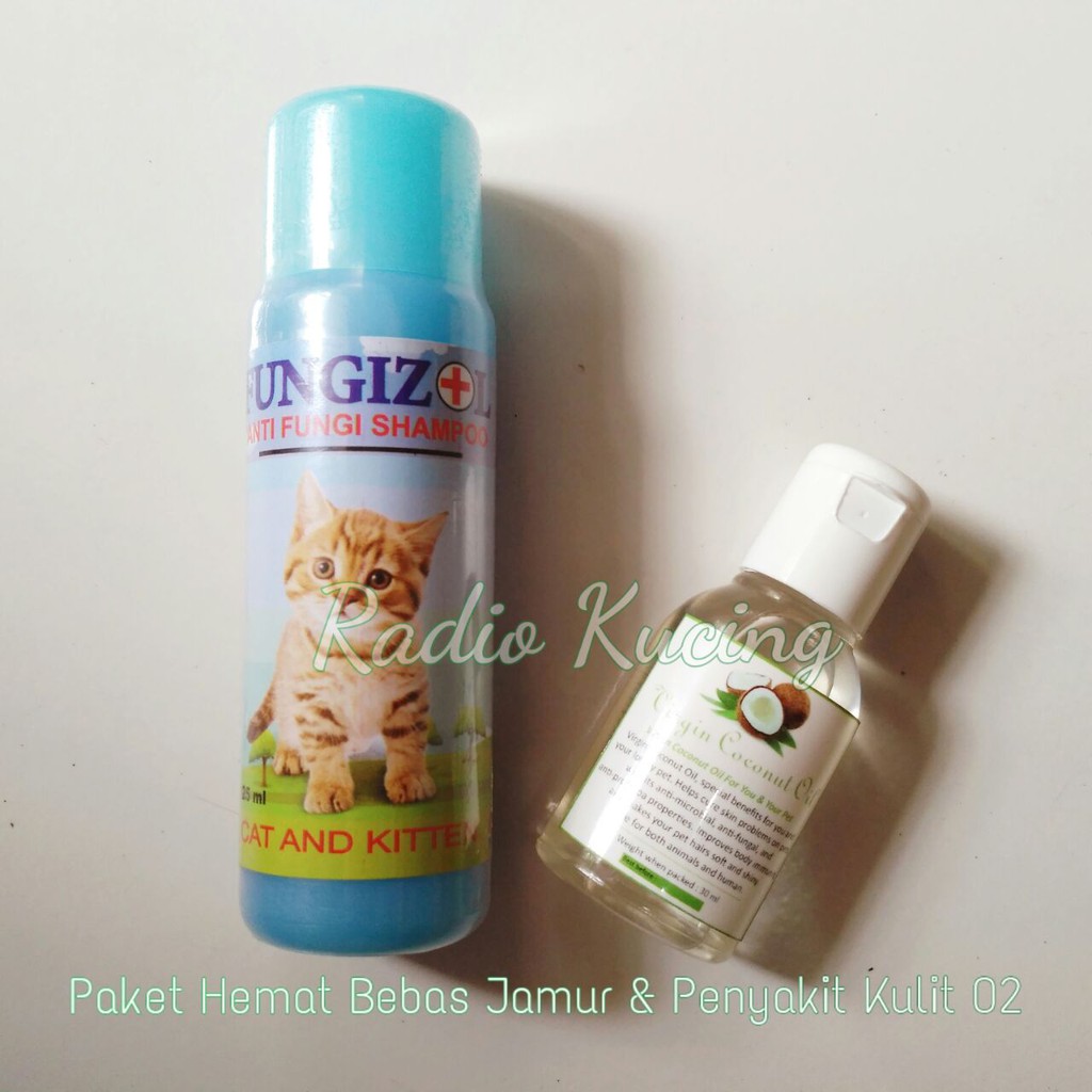 Paket Hemat Bebas Jamur & Penyakit Kulit 02 VCO Fungizol (Kucing Anjing