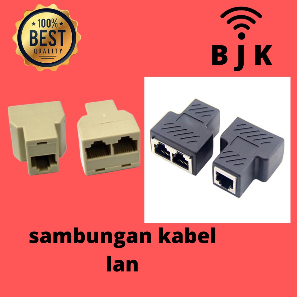 KONEKTOR BARREL CABANG 2 RJ45