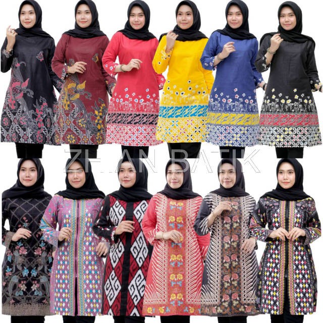 Terlaris SERUT GENES JELITA TUNIC NAVBOR YELBOR WHITBOR CREAMBOR TUNIK BATIK MODERN HRB030 DOLBI DOB