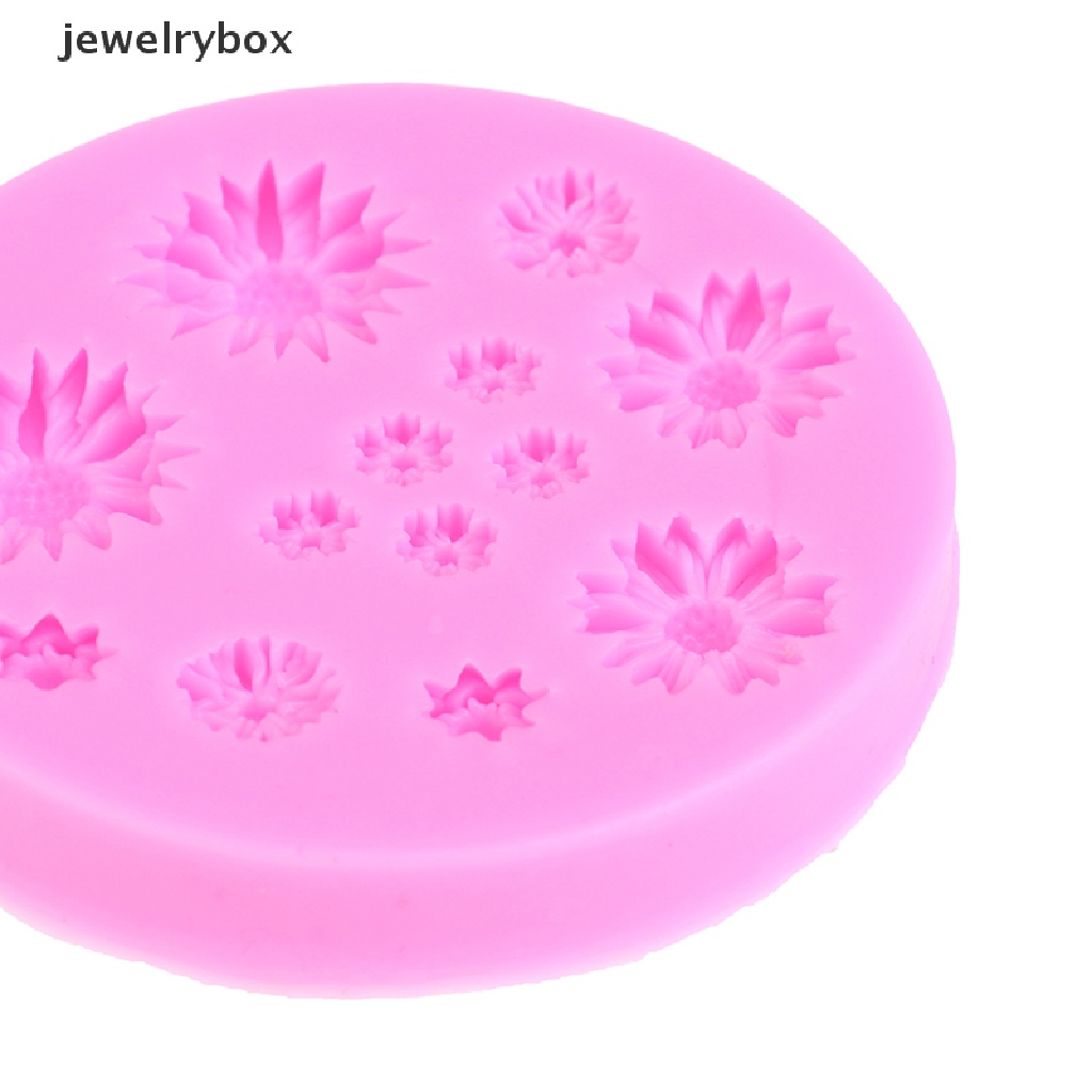 Cetakan Kue Bentuk Bunga Daisy Bahan Silikon Untuk Dekorasi Pernikahan