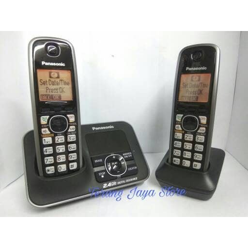 

Wireless Phone Panasonic KX-TG3722 Answer Machine (2 handset) Hitam