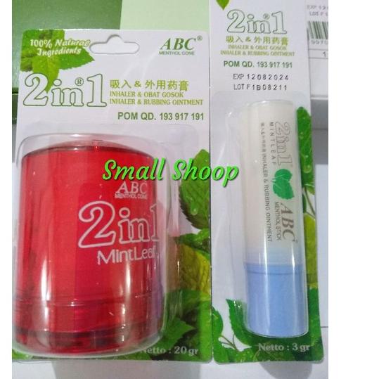 Keluaran Terbaru.. Menthol Inhaler ABC 20gram + Menthol Abc Stick 3gram
