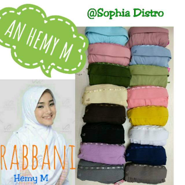 Jilbab Rabbani Hemy M Kerudung Sekolah Rabbani Serut Atas Shopee