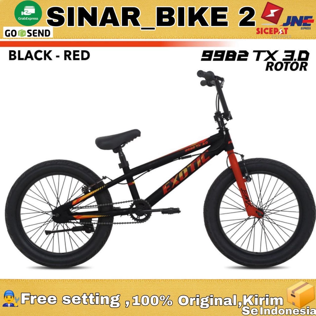 Sepeda Anak Laki BMX 20 Inch Exotic 9982 TX 3.0 Ban Jumbo