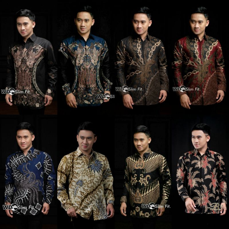 KEMEJA BATIK PRIA LENGAN PANJANG SIZE M L XL XXL