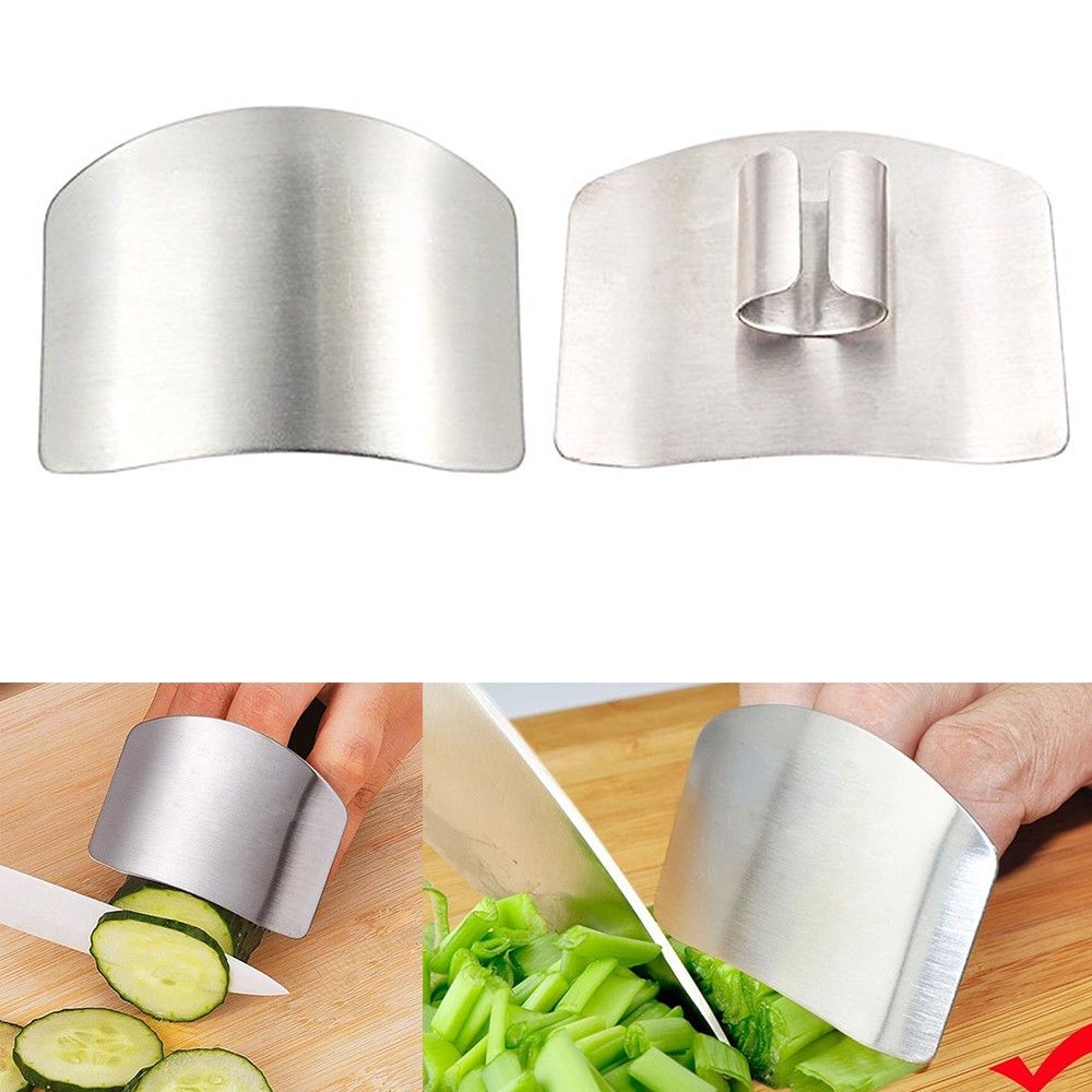 Kitchen Finger Hand Protector Guard Stainless Steel Chop Slice Shield Cook Tool