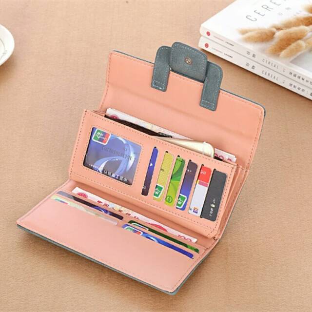 A1 Promo Dompet Wanita Lucu Elegan Bahan Taiga Ukuran 19x9 Warna Ungu