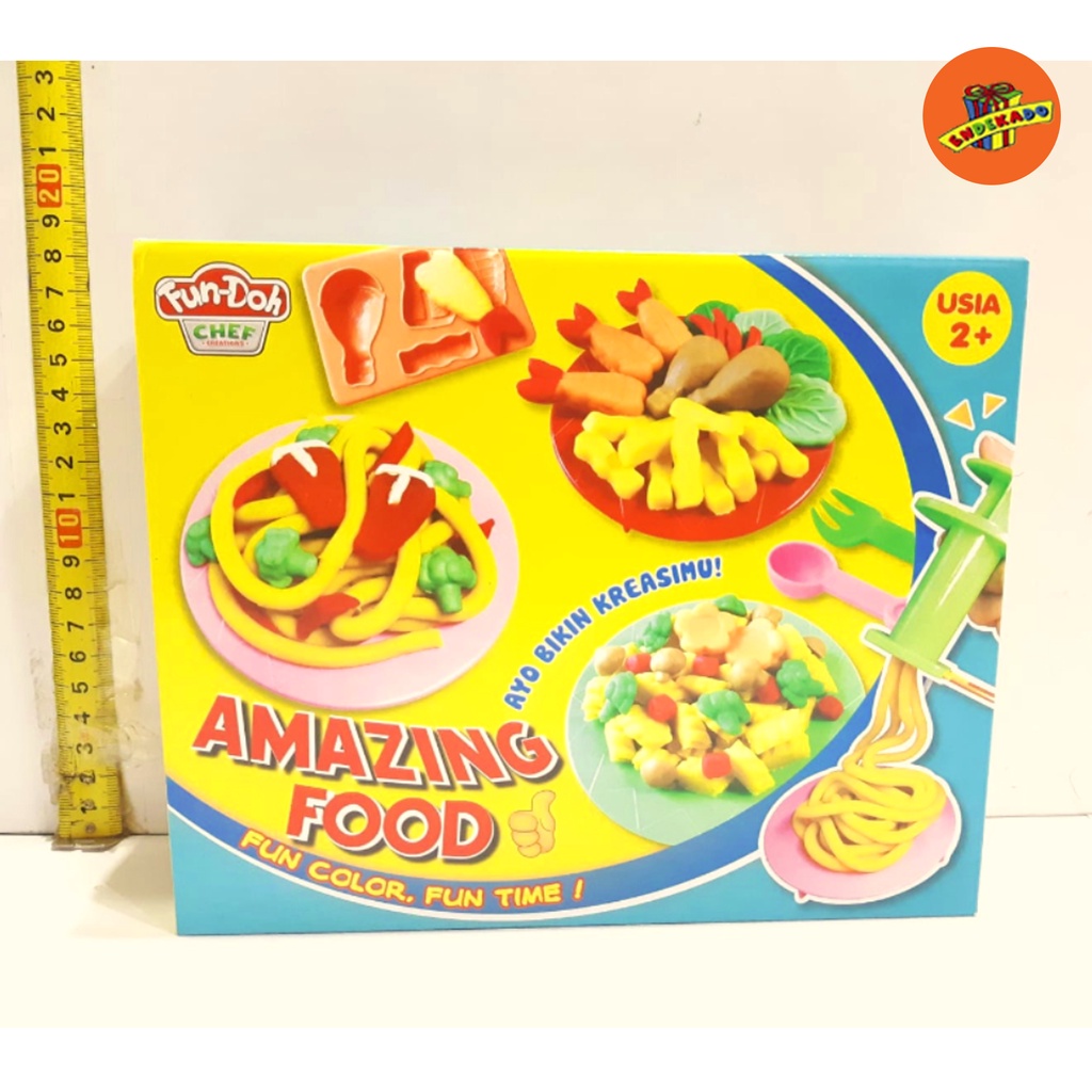 FUN DOH AMAZING FOOD FUN - Mainan Lilin - Plastisin Makassar