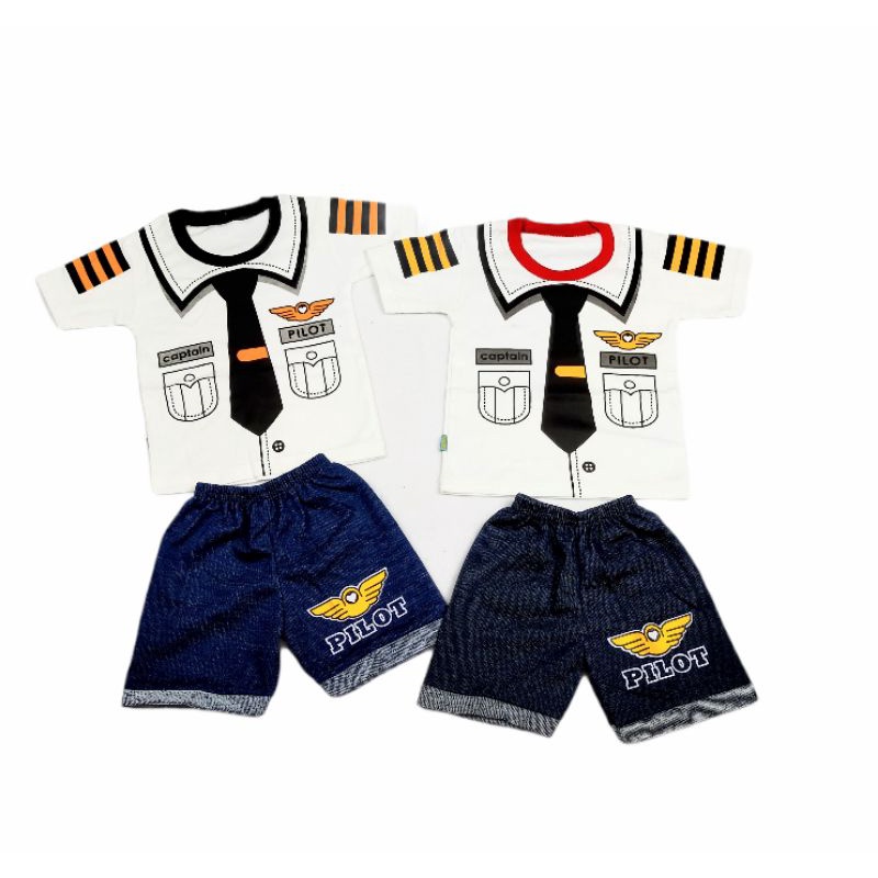 Setelan Baju Bayi Laki Laki 0 6 Bulan 6 12 Bulan Lengan Pendek Pakaian Bayi Cowok Katun